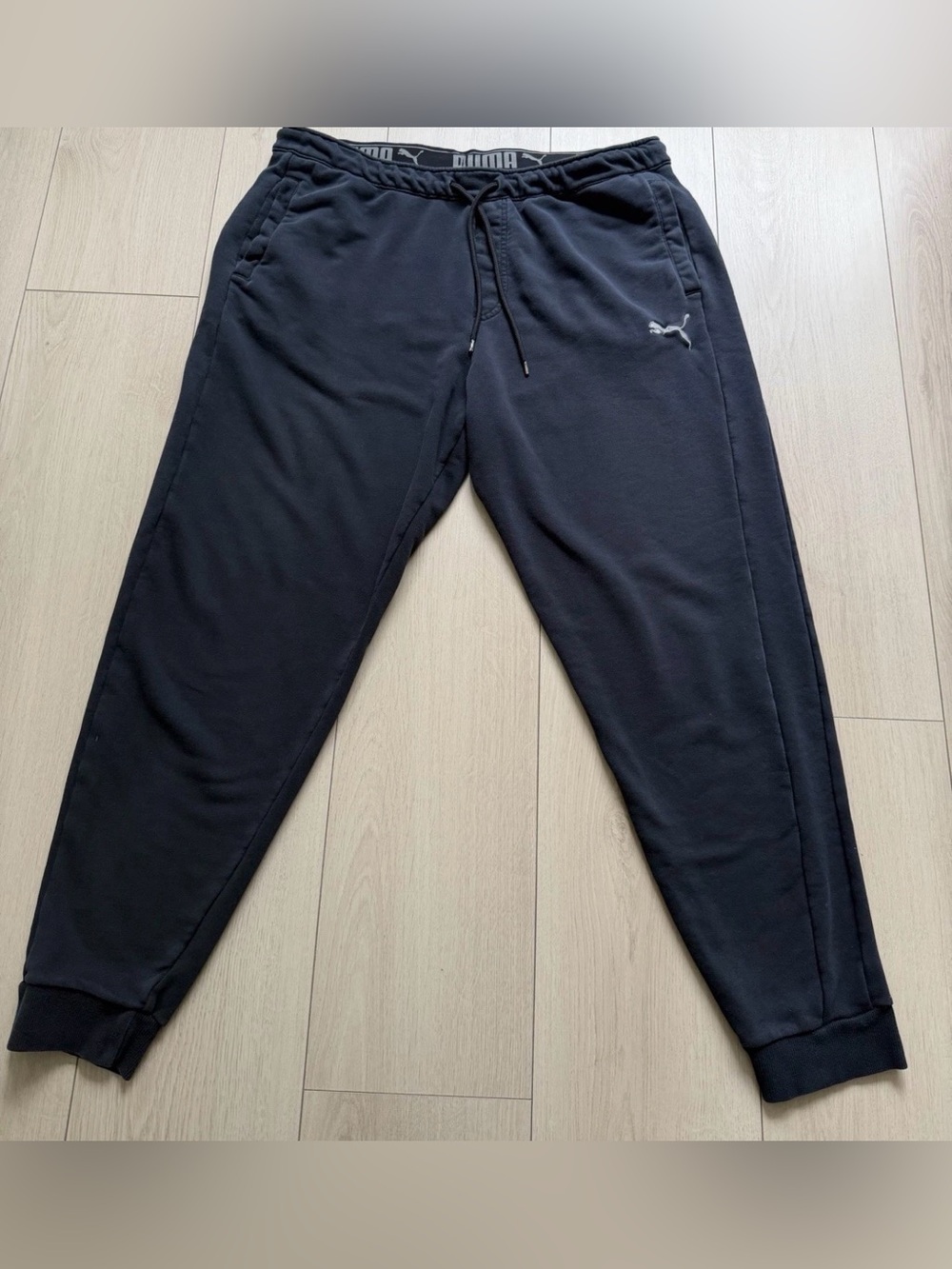 Puma Men's Black Joggers with Subtle Logo